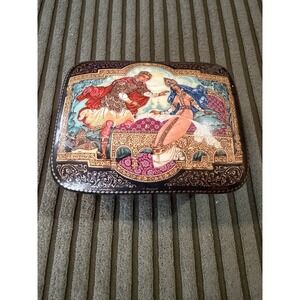 Vintage 1991 Kholuy Russian Lacquer Musical Box Sleeping Beauty Sergey Devyatkin